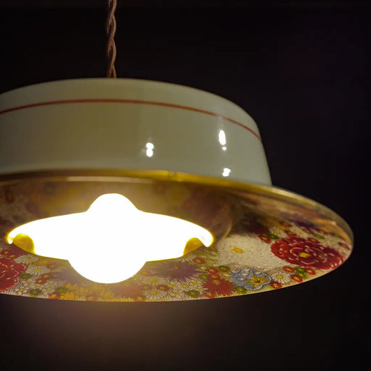 九谷焼|九谷章山|花詰|ペンダントライト