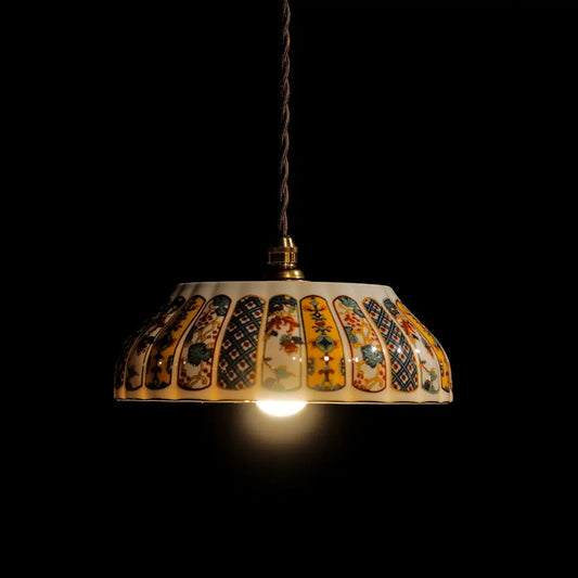 有田焼|福寿|錦絵|盛り鉢・中|ペンダントライト