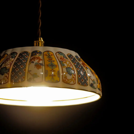 有田焼|福寿|錦絵|盛り鉢・中|ペンダントライト