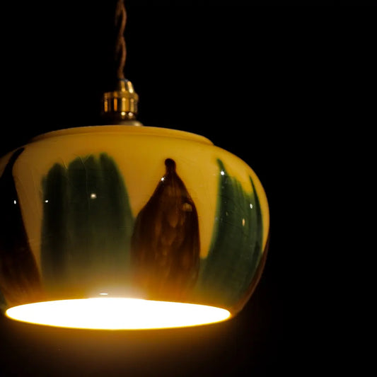 作地未詳|黄・緑・茶|小鉢|ペンダントライト