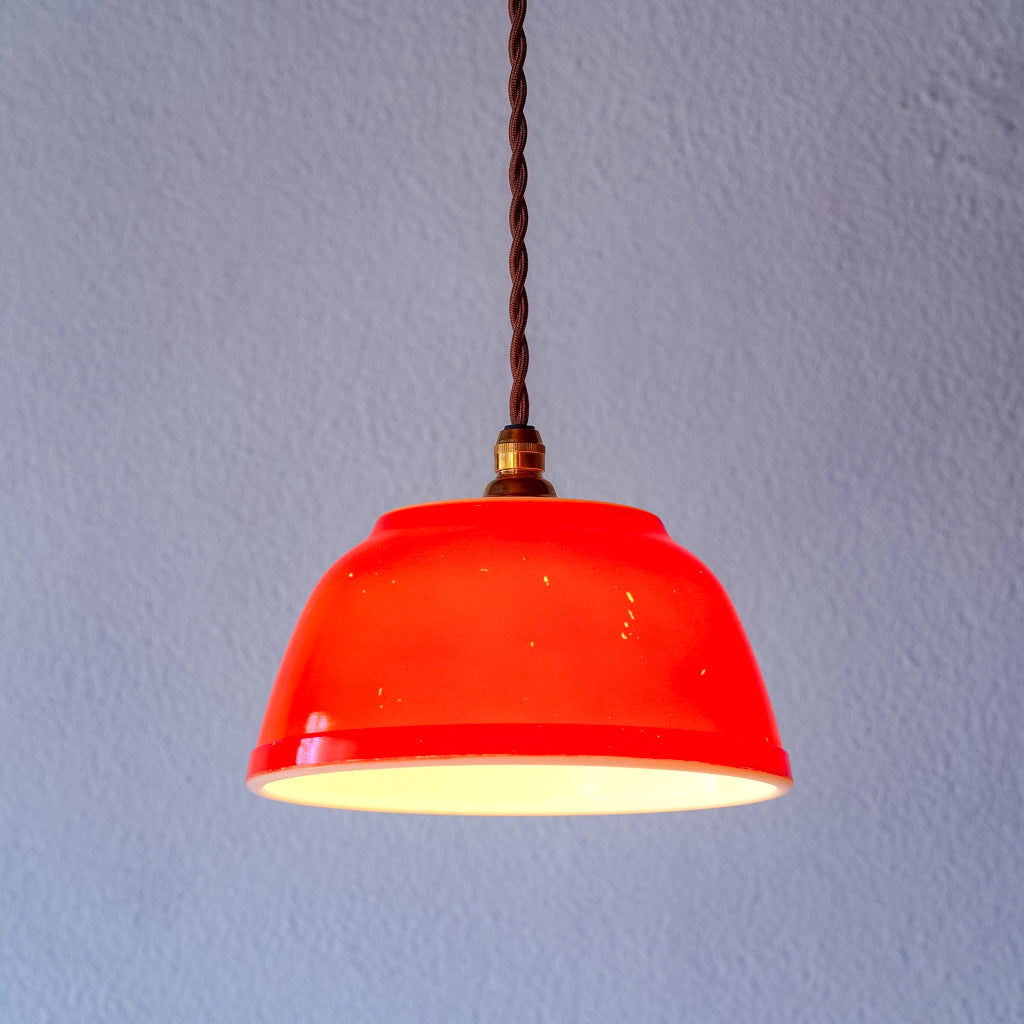 ビンテージ　昭和　照明器具　ペンダント　赤 オールドパイレックス｜pyrex｜プライマリーレッド｜ミキシングボウル