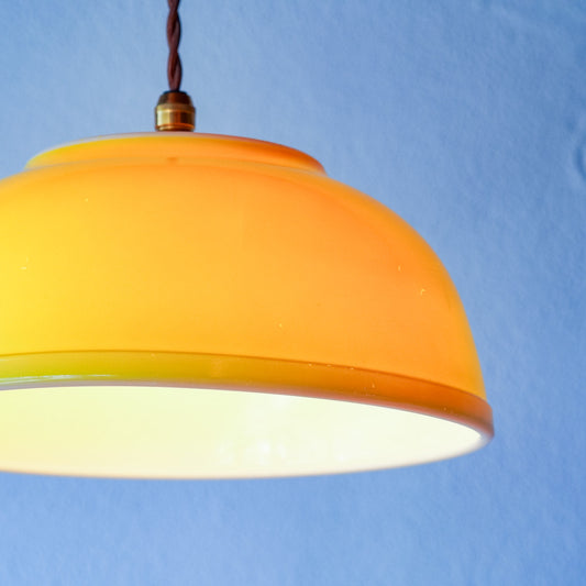 オールドパイレックス|pyrex|プライマリーイエロー|ミキシングボウル|ペンダントライト