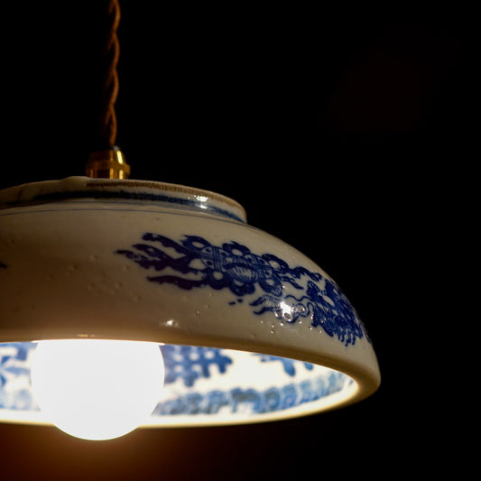 古伊万里(?)|時代物|染付|鉢|ペンダントライト