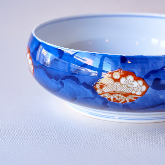 【早期購入】有田焼|深川製磁|フカガワブルー|松竹梅|ペンダントライト