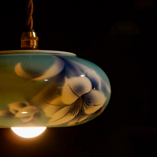 有田焼|若山|青緑色|ペンダントライト