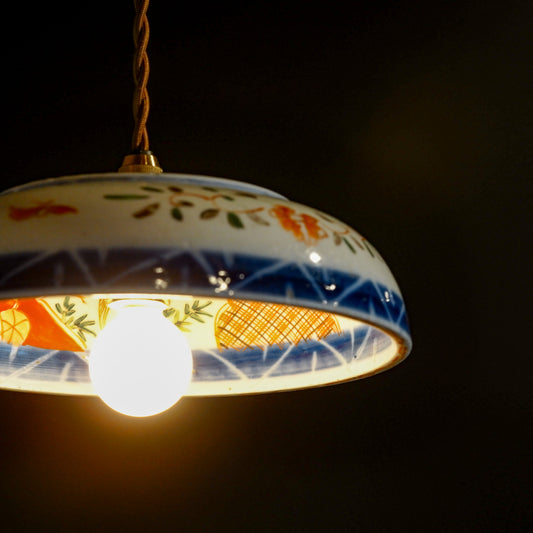 古伊万里?|骨董|色絵|中皿|ペンダントライト