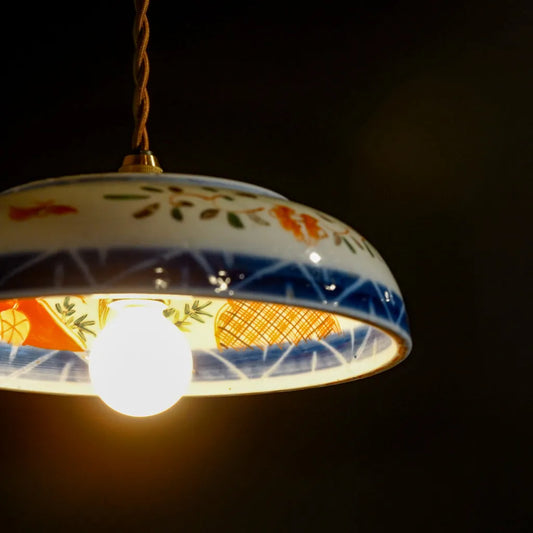 古伊万里?|骨董|色絵|中皿|ペンダントライト