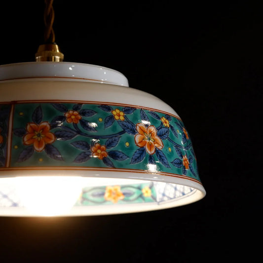 有田焼|喜峰|牡丹|ペンダントライト