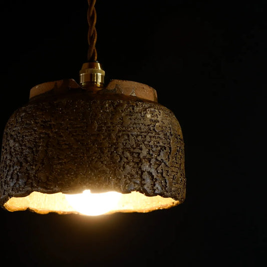 作地未詳|土|割高台|ペンダントライト