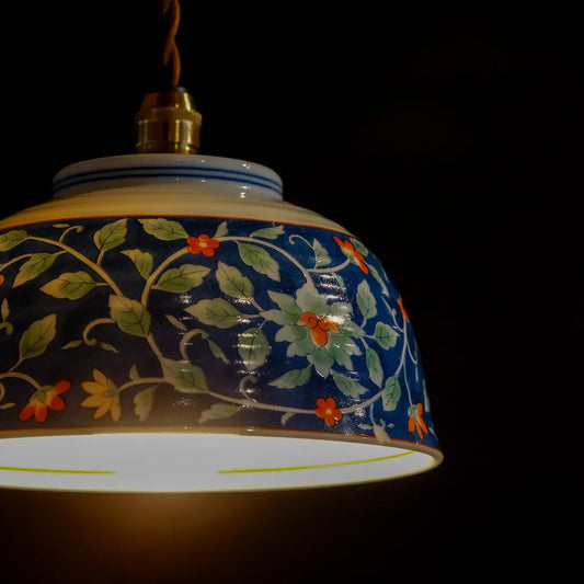 有田焼|喜峰|花唐草|ペンダントライト