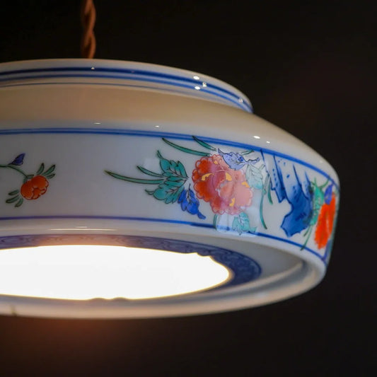 有田焼|龍峰|錦花絵|ペンダントライト