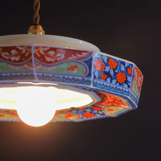 美濃焼|陶峰|赤牡丹|ペンダントライト