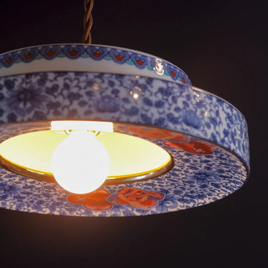 有田焼|柴田陶器|唐草文様|ペンダントライト