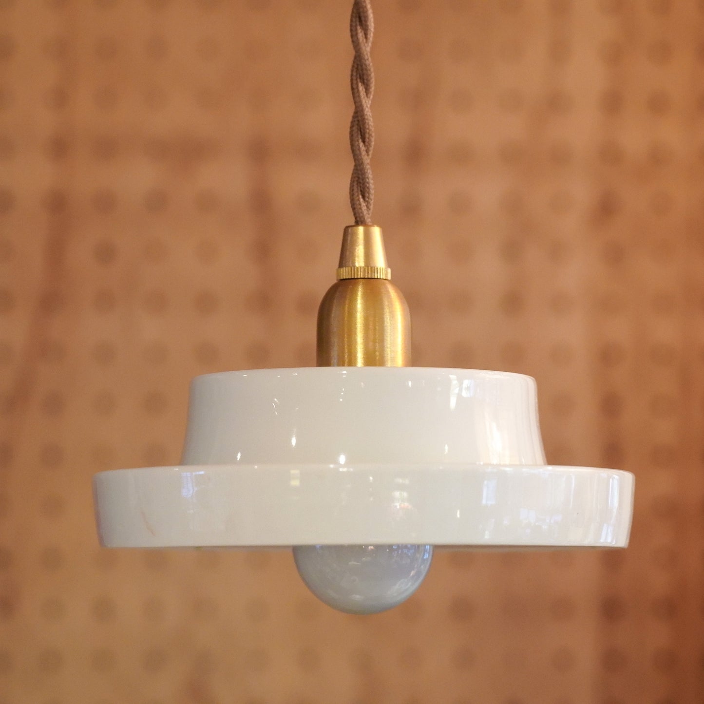 Place of production unknown | White porcelain | Red | Pendant light