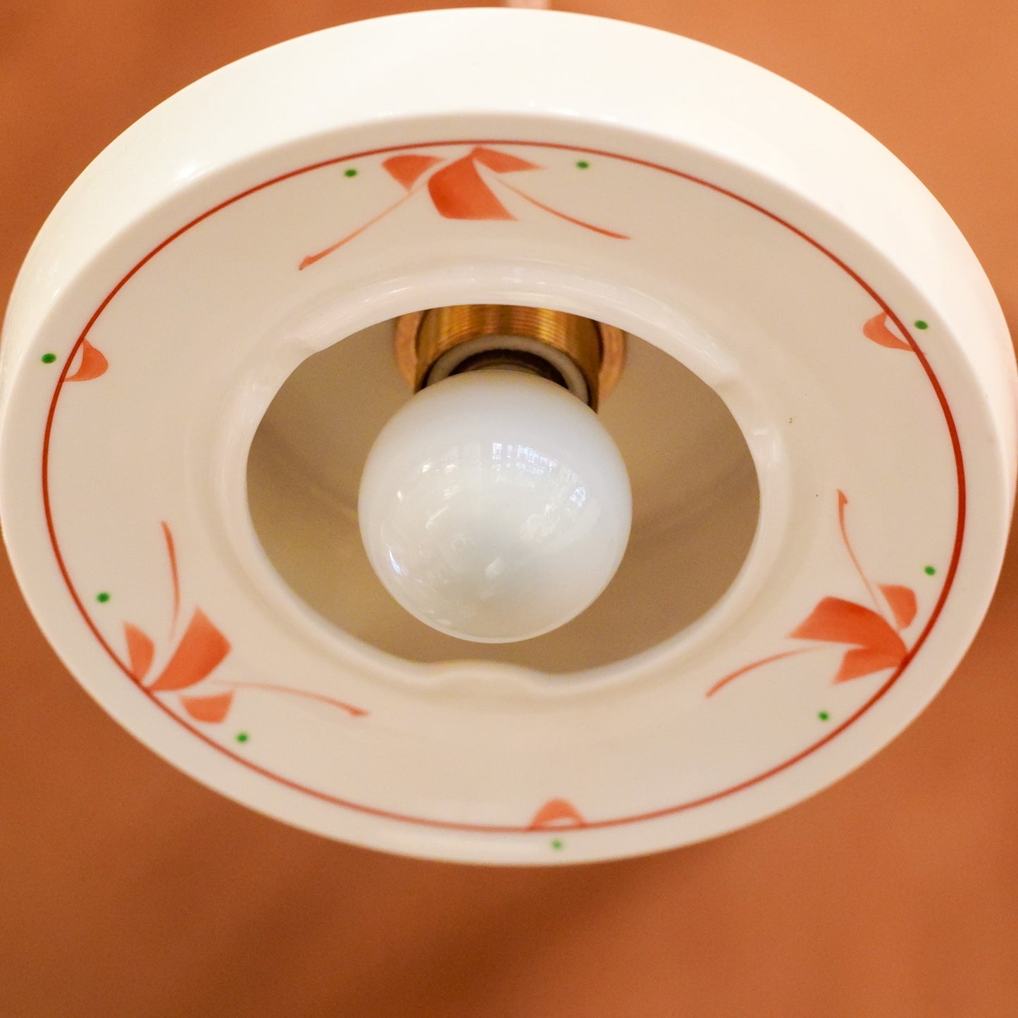 Place of production unknown | White porcelain | Red | Pendant light