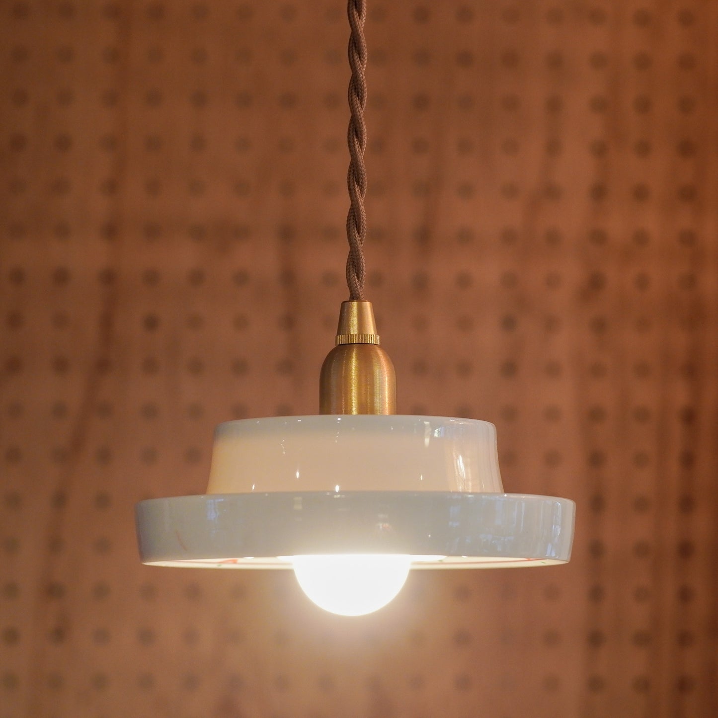 Place of production unknown | White porcelain | Red | Pendant light