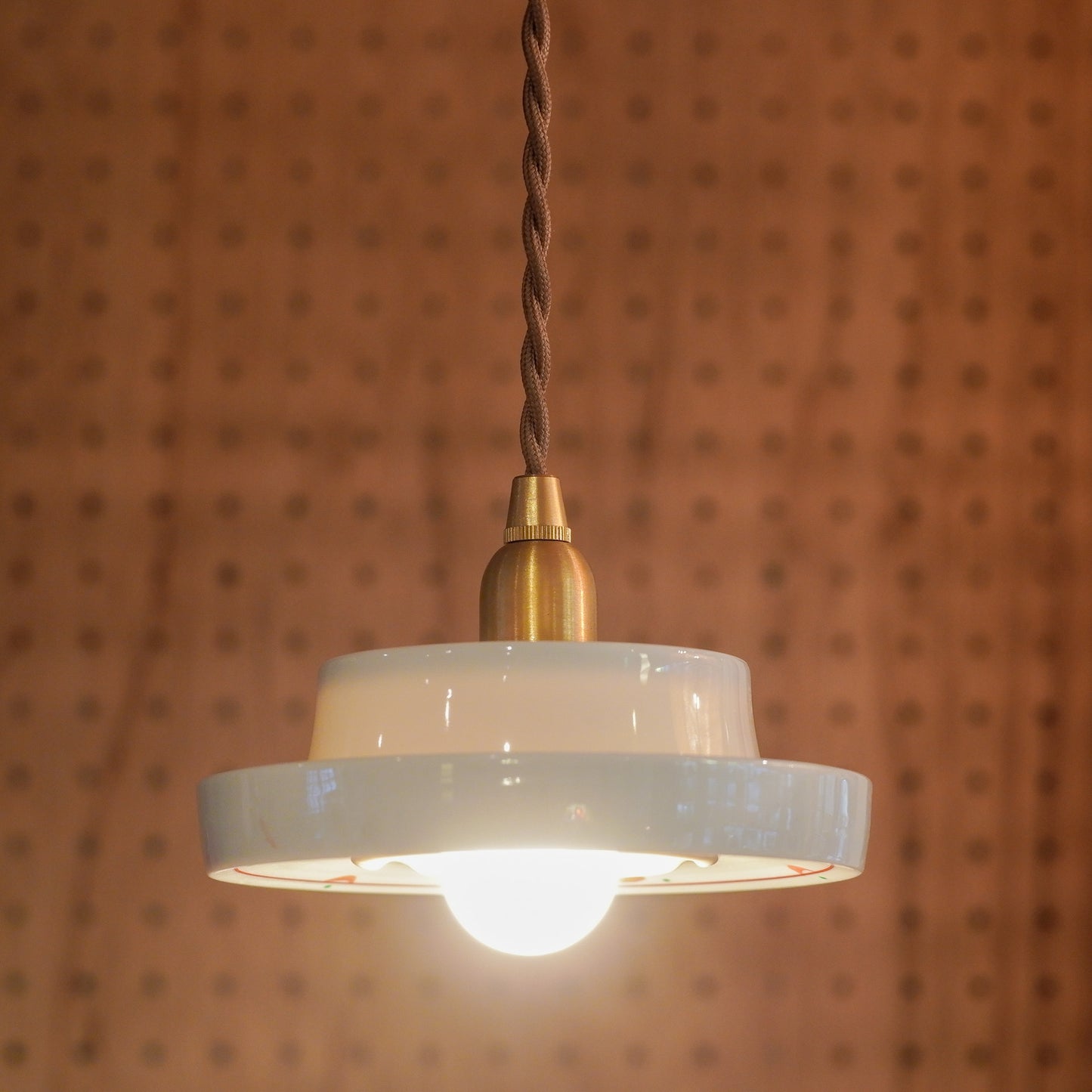 Place of production unknown | White porcelain | Red | Pendant light