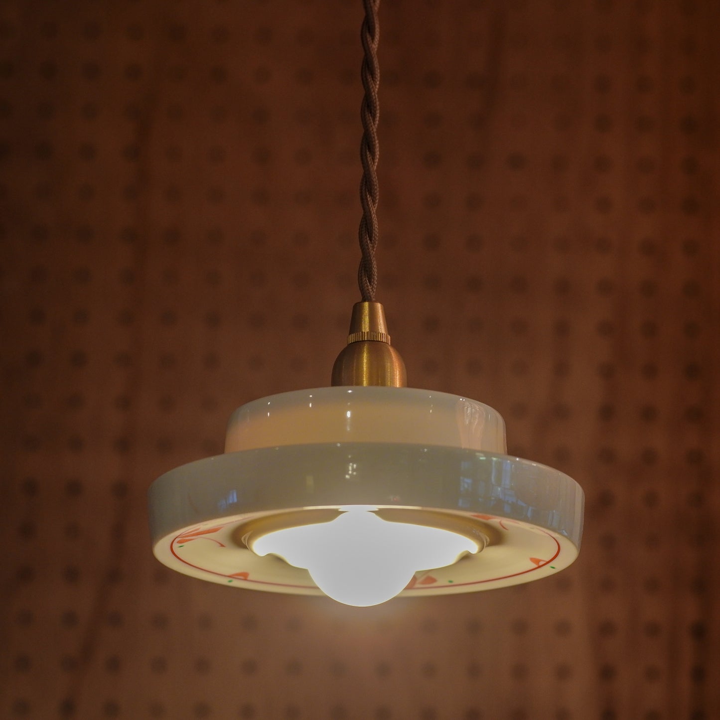 Place of production unknown | White porcelain | Red | Pendant light