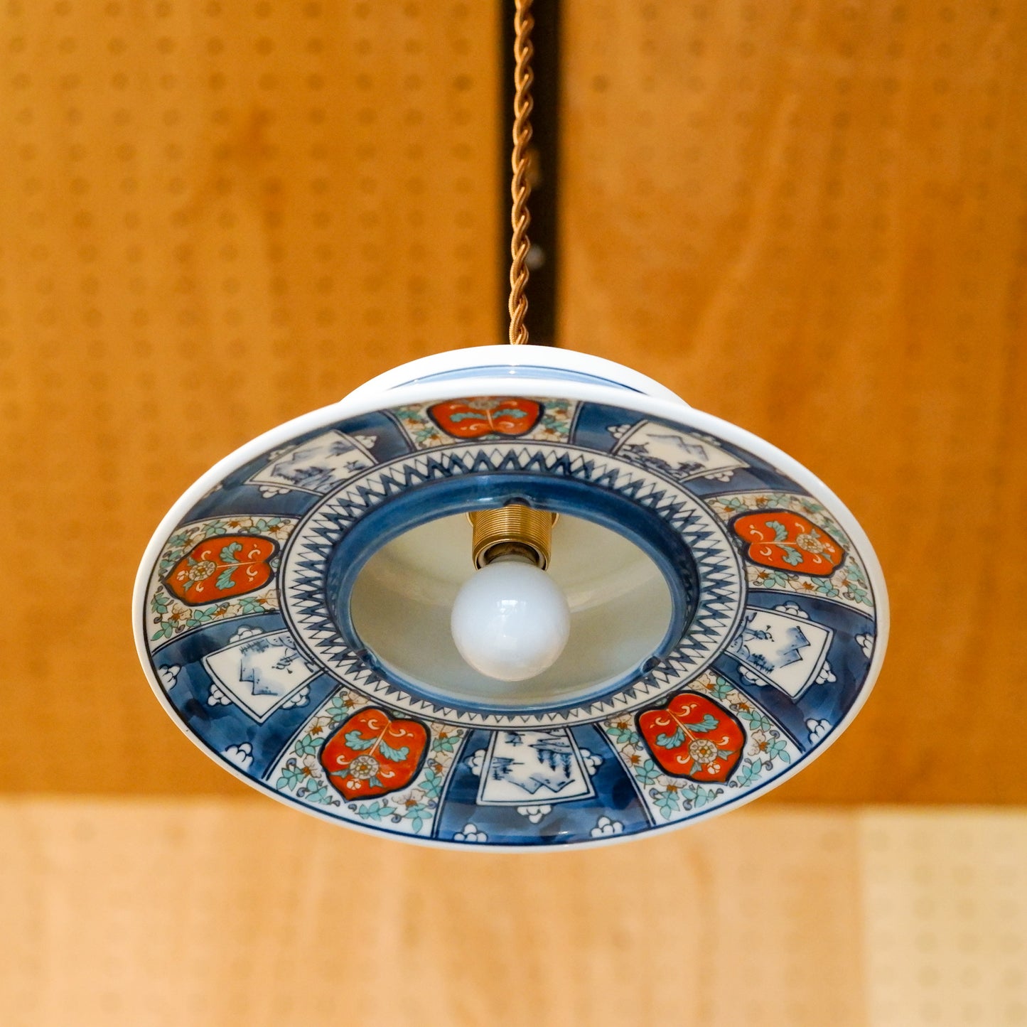 Arita ware | Dragon | Blue, red, green | Pendant light