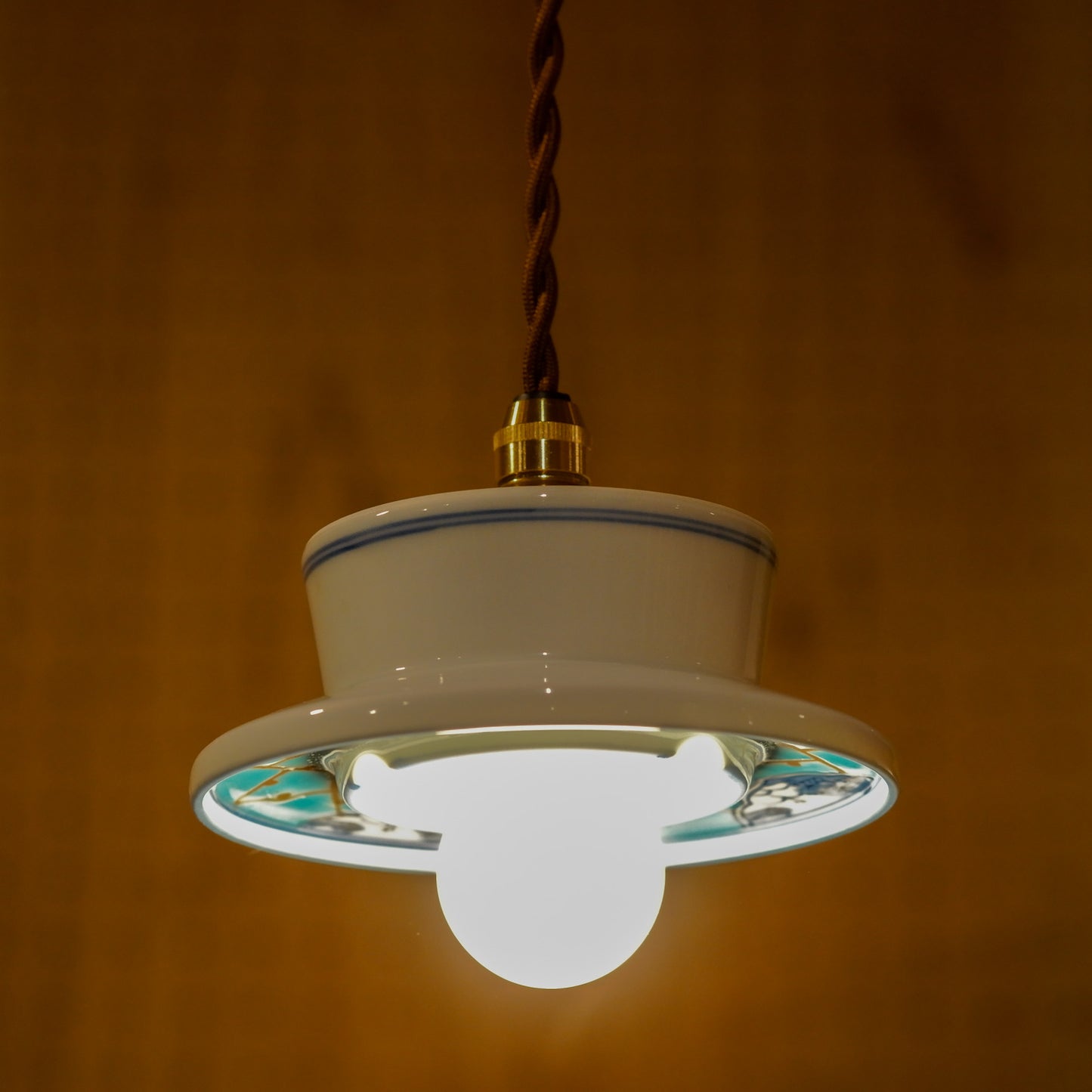 Arita ware | Golden green landscape | Pendant light