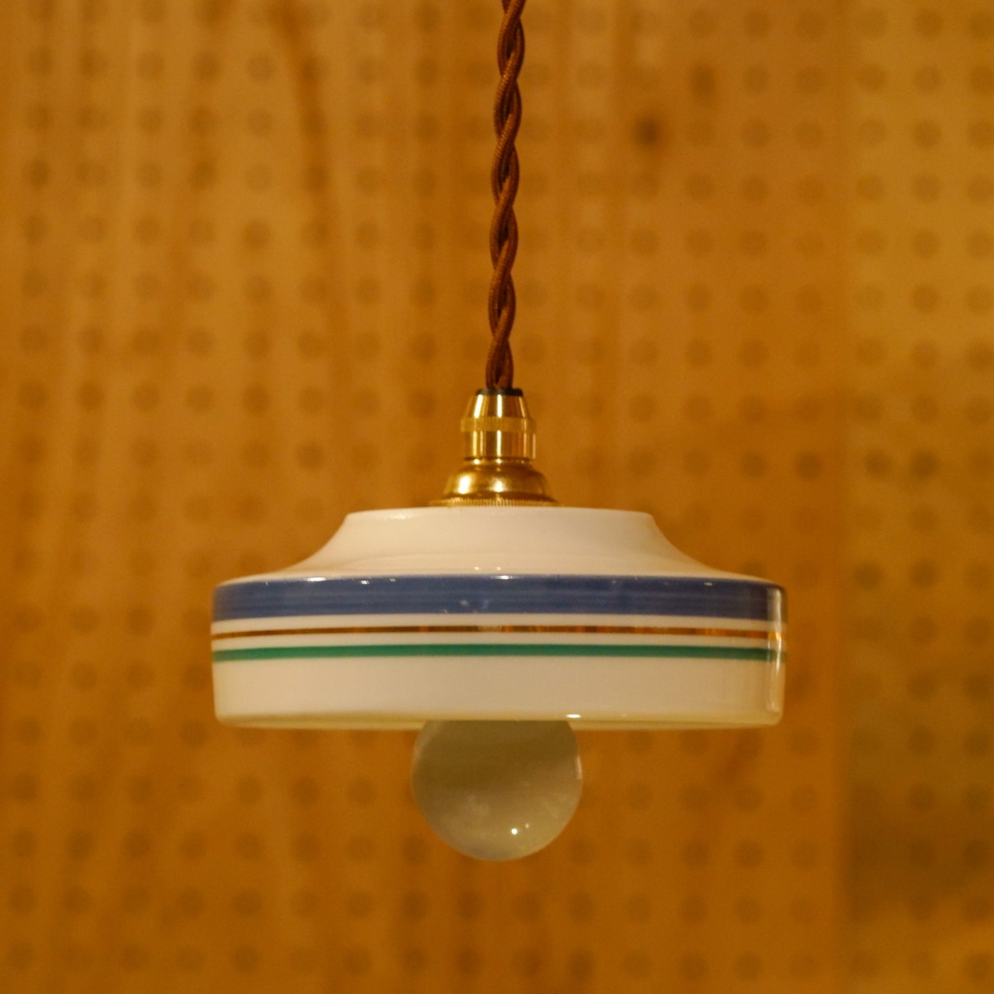 Mino ware | Daikichi kiln | Blue, green, gold | Pendant light