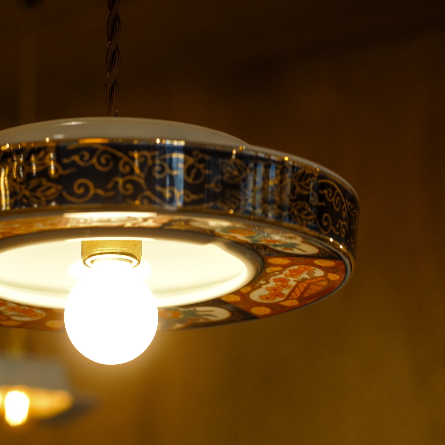 Arita ware | Shuho | Indigo and red | Pendant light