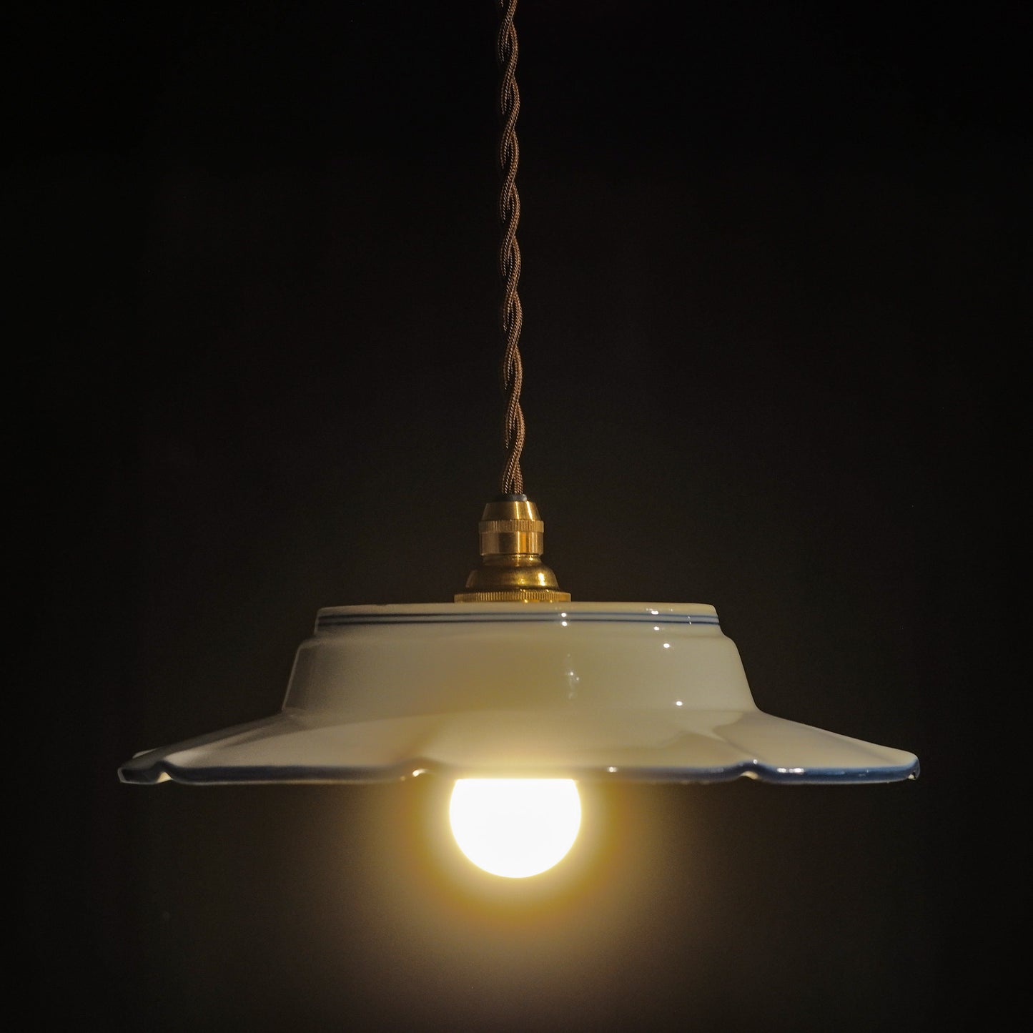 Arita ware | Eizan | Indigo | Flowers | Pendant light
