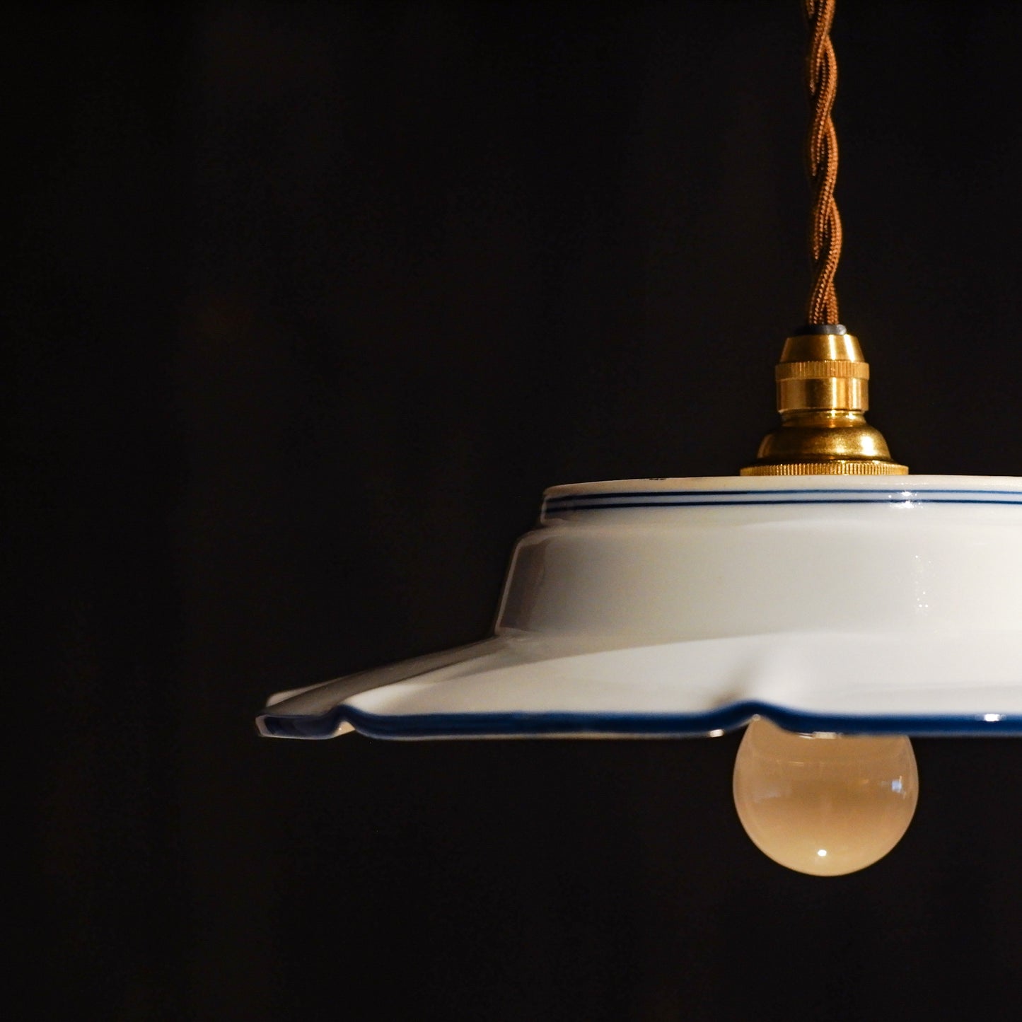 Arita ware | Eizan | Indigo | Flowers | Pendant light
