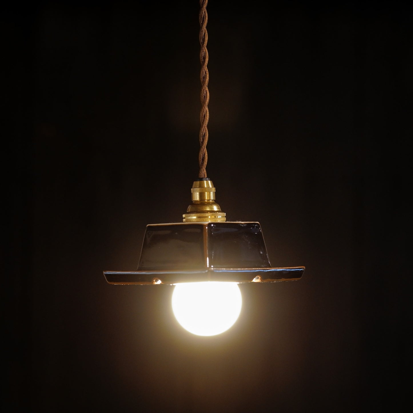 Place of production unknown | Corner | Black glaze | Pendant light