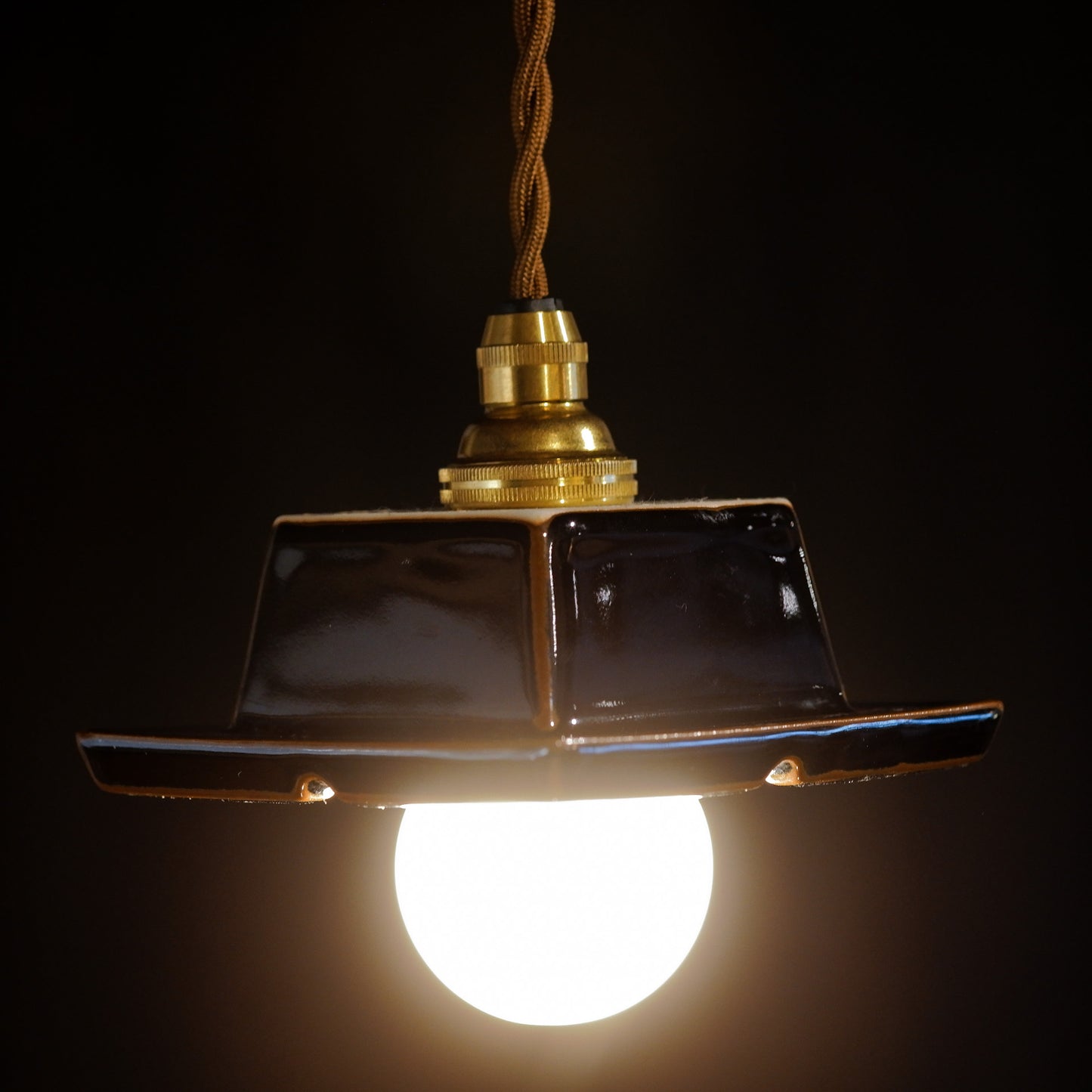 Place of production unknown | Corner | Black glaze | Pendant light