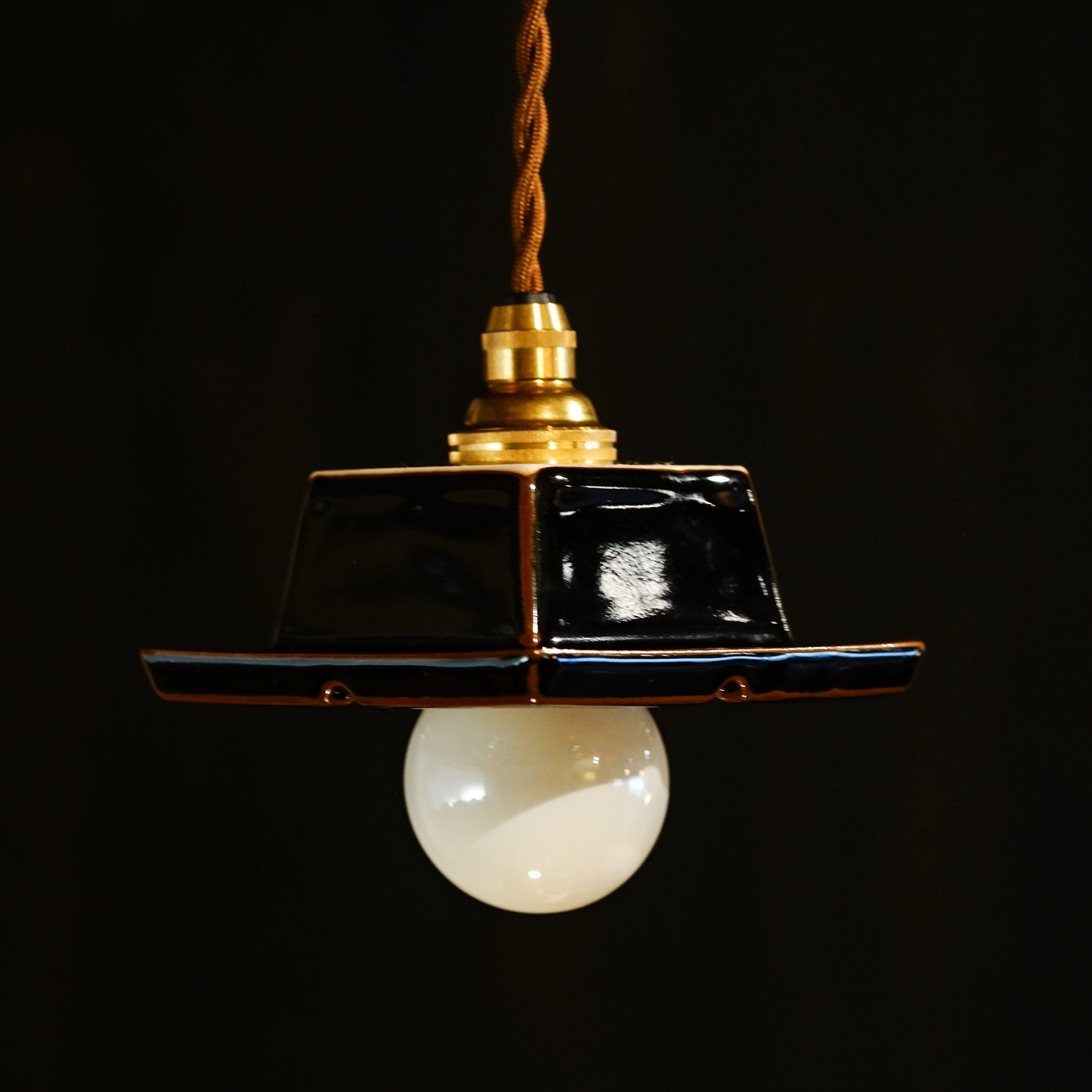 Place of production unknown | Corner | Black glaze | Pendant light