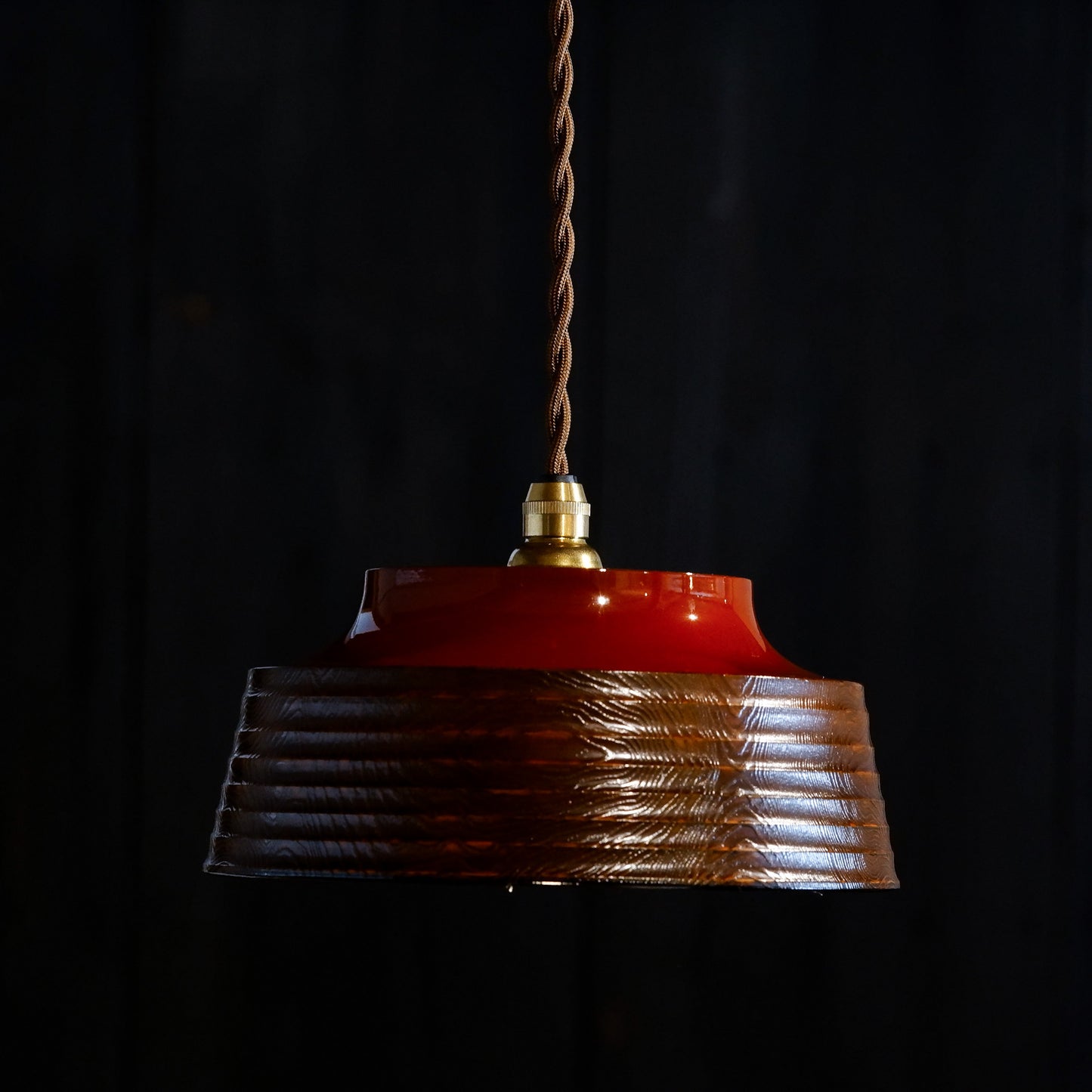 Unknown place of origin | Korin | Vermilion woodgrain | Sweets dish | Pendant light