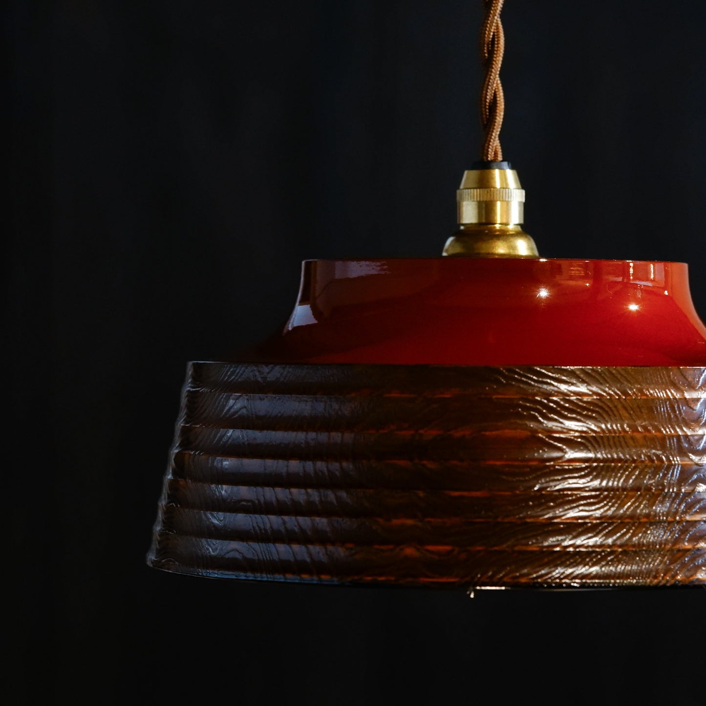 Unknown place of origin | Korin | Vermilion woodgrain | Sweets dish | Pendant light