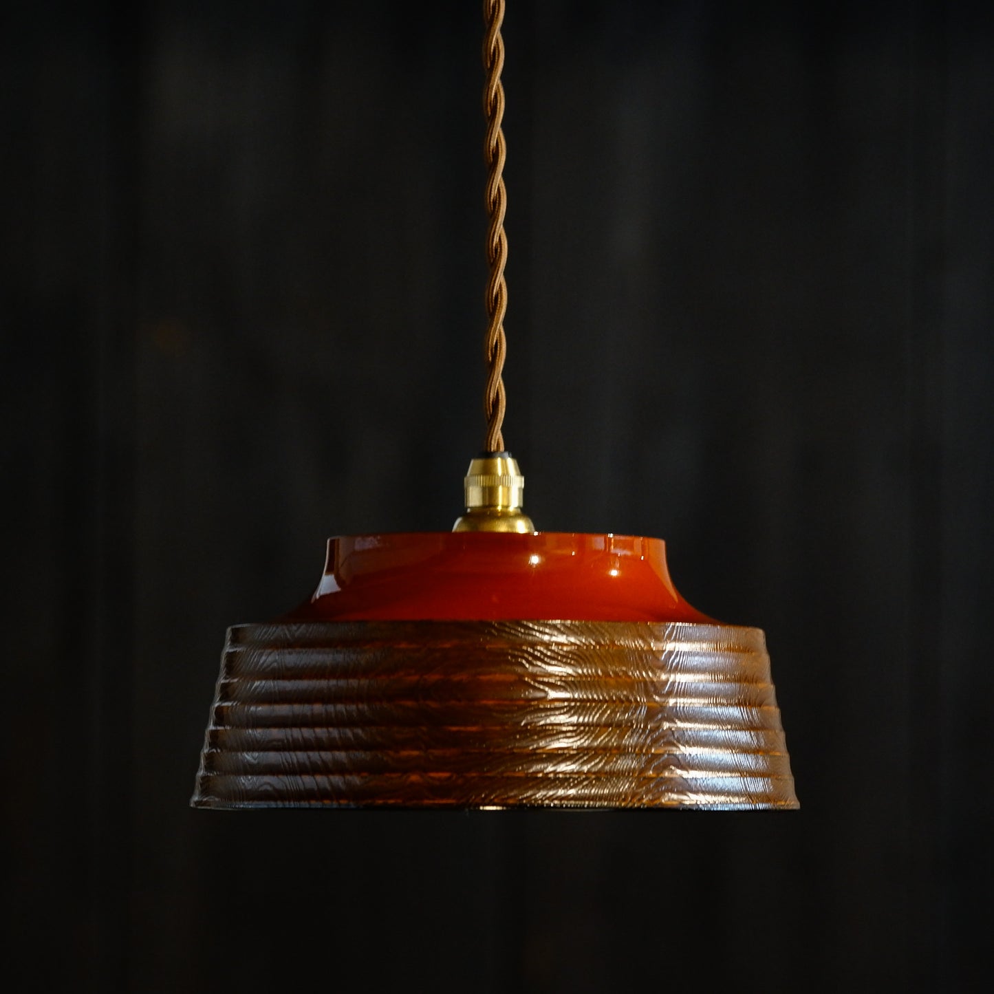 Unknown place of origin | Korin | Vermilion woodgrain | Sweets dish | Pendant light