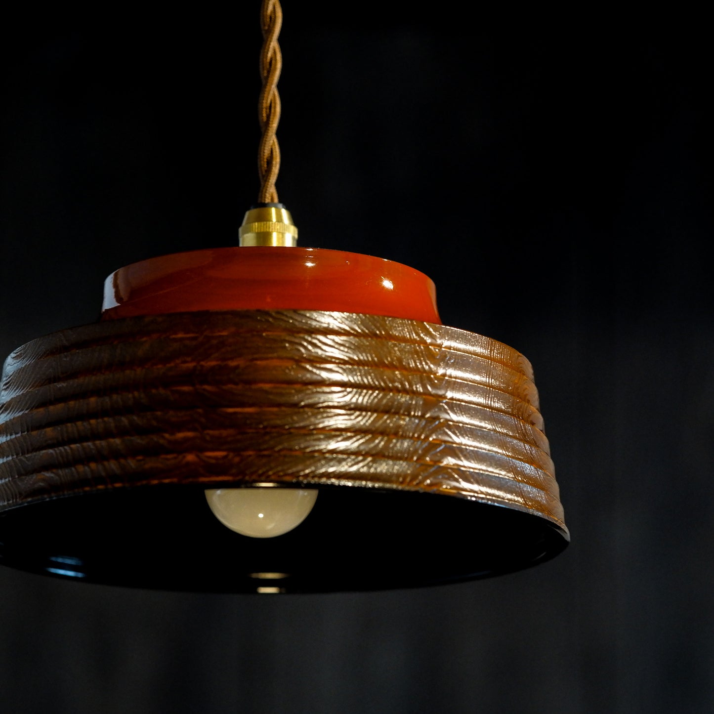 Unknown place of origin | Korin | Vermilion woodgrain | Sweets dish | Pendant light