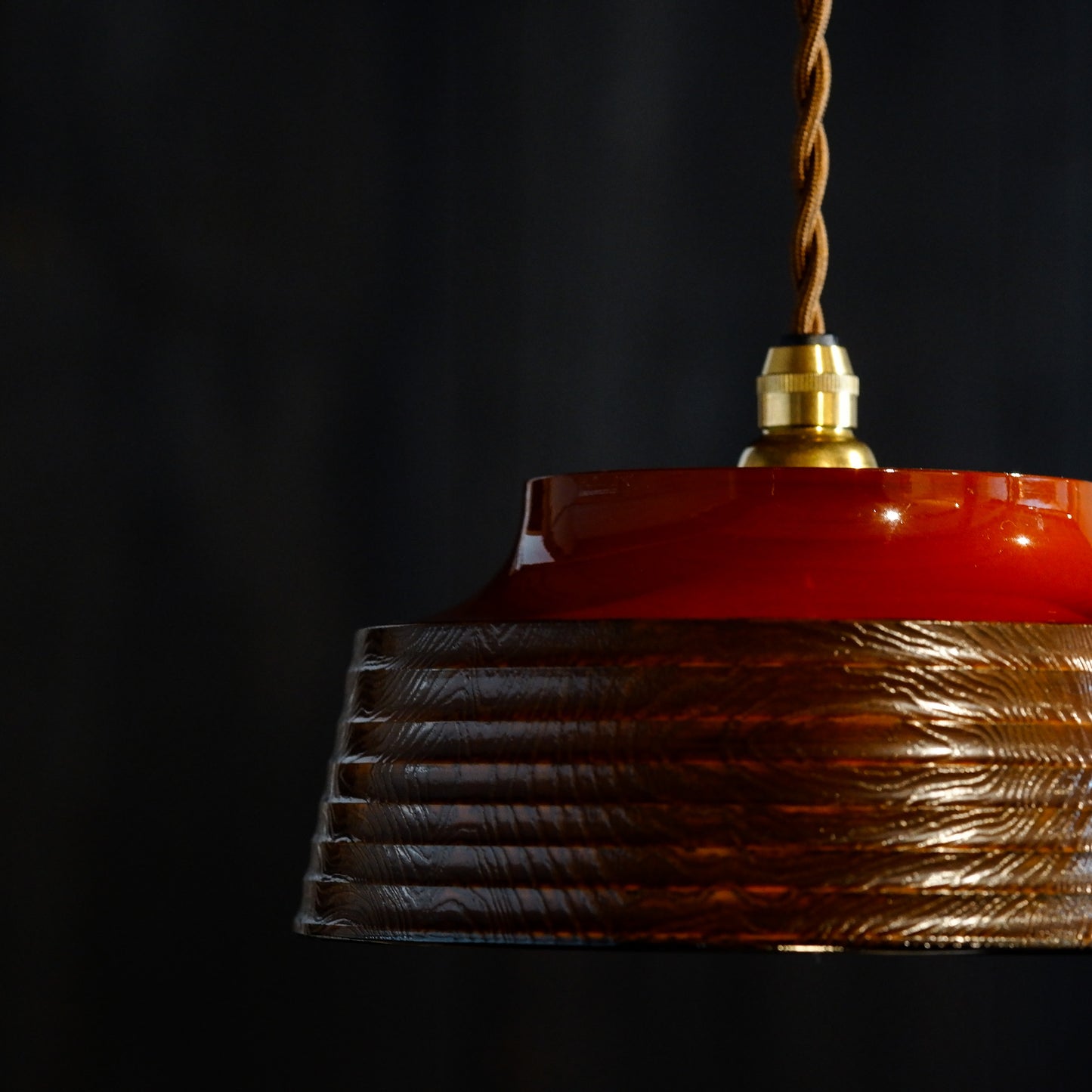 Unknown place of origin | Korin | Vermilion woodgrain | Sweets dish | Pendant light