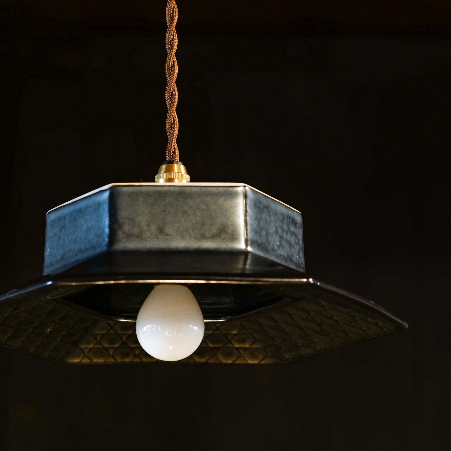 Unknown location | Black | Hexagonal | Pendant light
