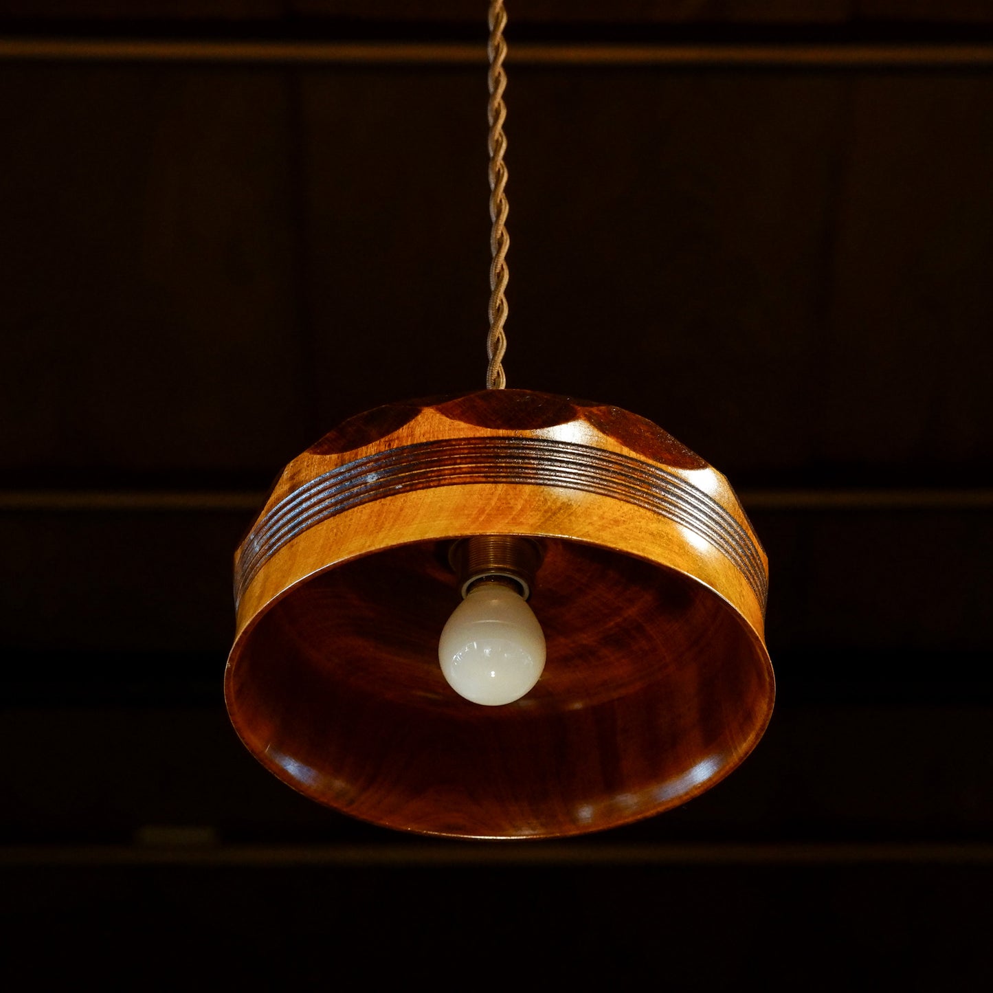Place of manufacture unknown | Candy dish | Woodwork | Pendant light