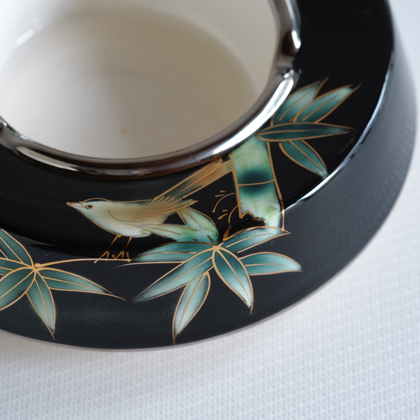 Shippo ware | Bamboo and sparrow | Black gloss | Pendant light