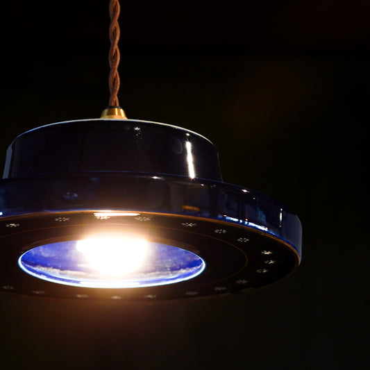 作地未詳|瑠璃|小花|ペンダントライト