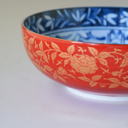 【早期購入】美濃焼|大吉窯|染付金彩|鉢|ペンダントライト