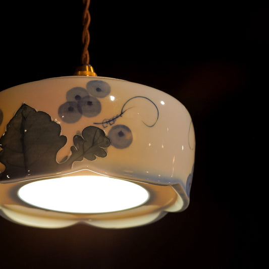 作地未詳|葡萄|手仕事|ペンダントライト