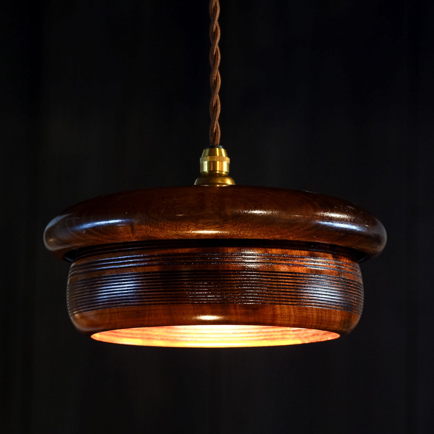 Place of origin unknown | With lid | Wooden | Candy dish | Pendant light