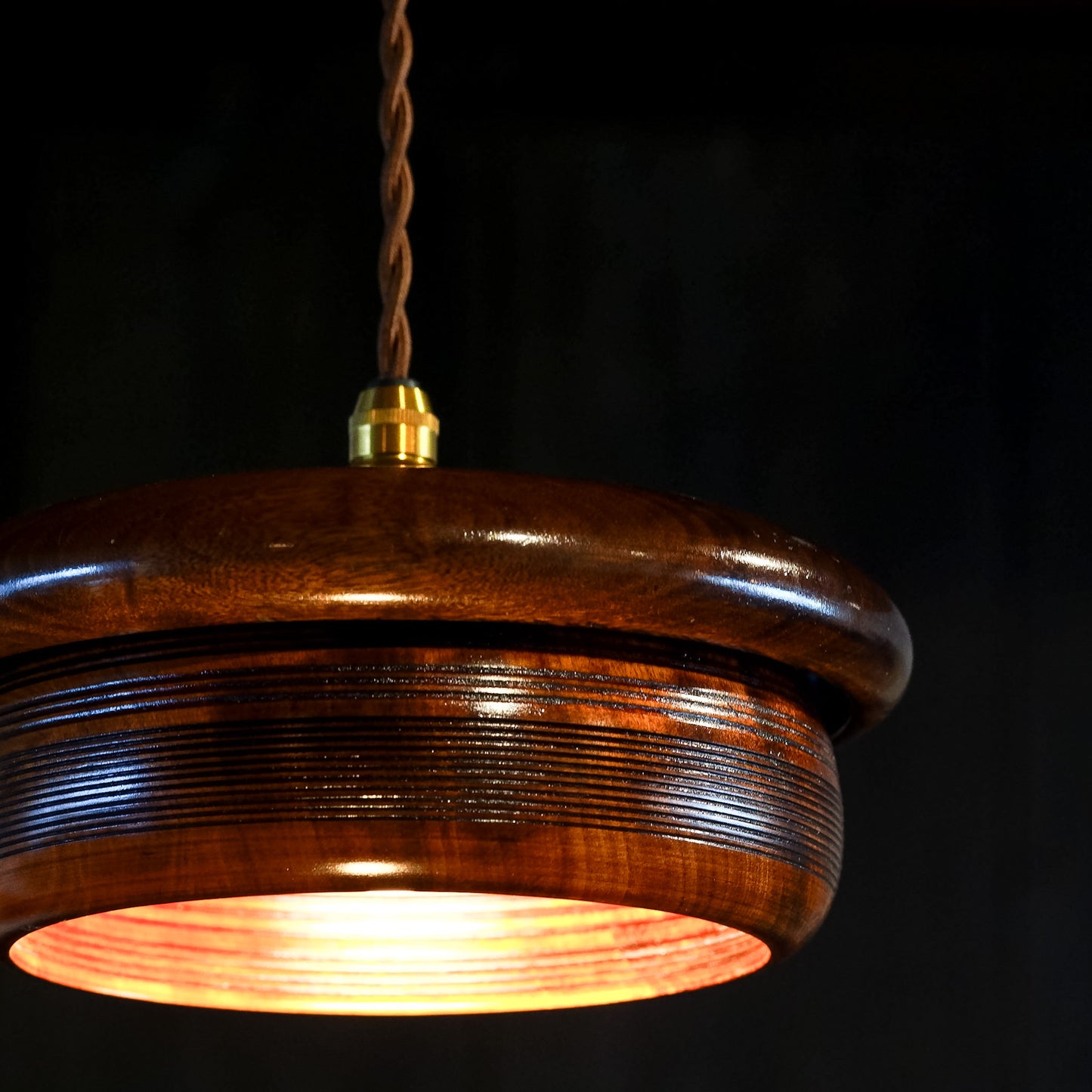 Place of origin unknown | With lid | Wooden | Candy dish | Pendant light