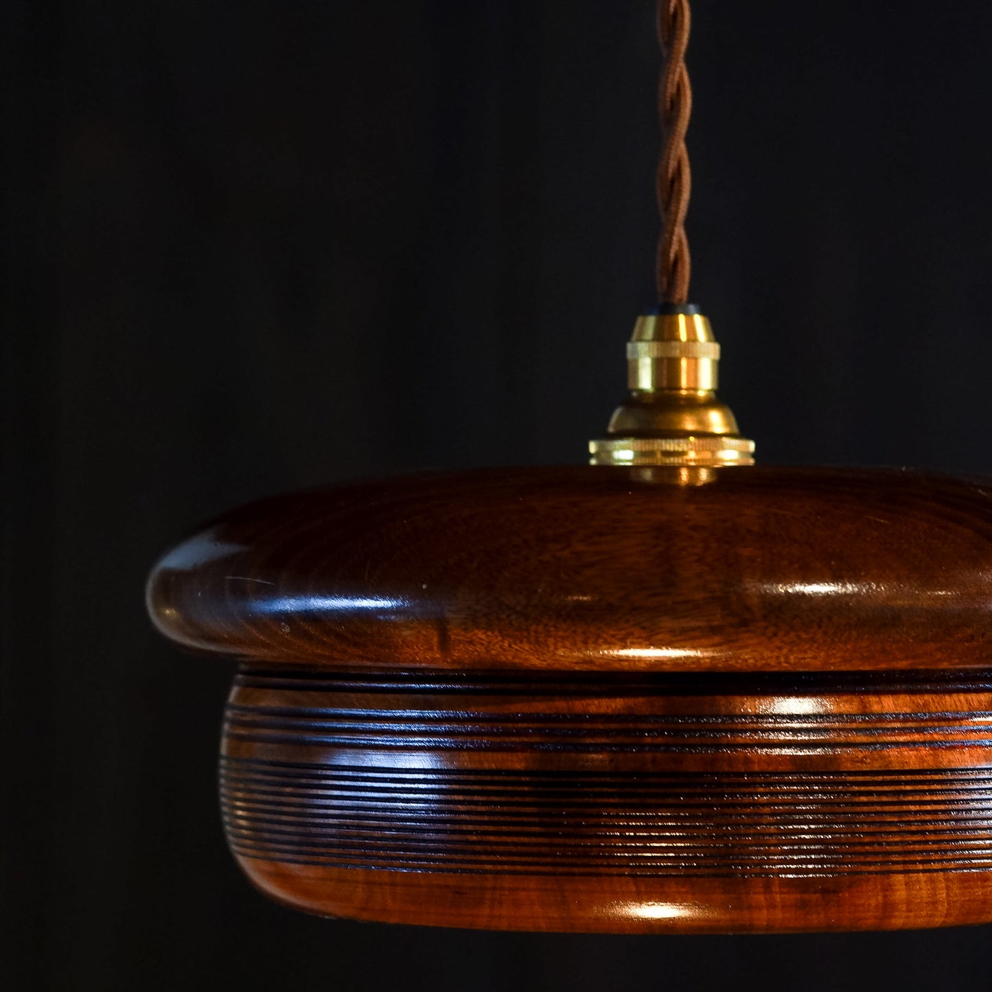 Place of origin unknown | With lid | Wooden | Candy dish | Pendant light