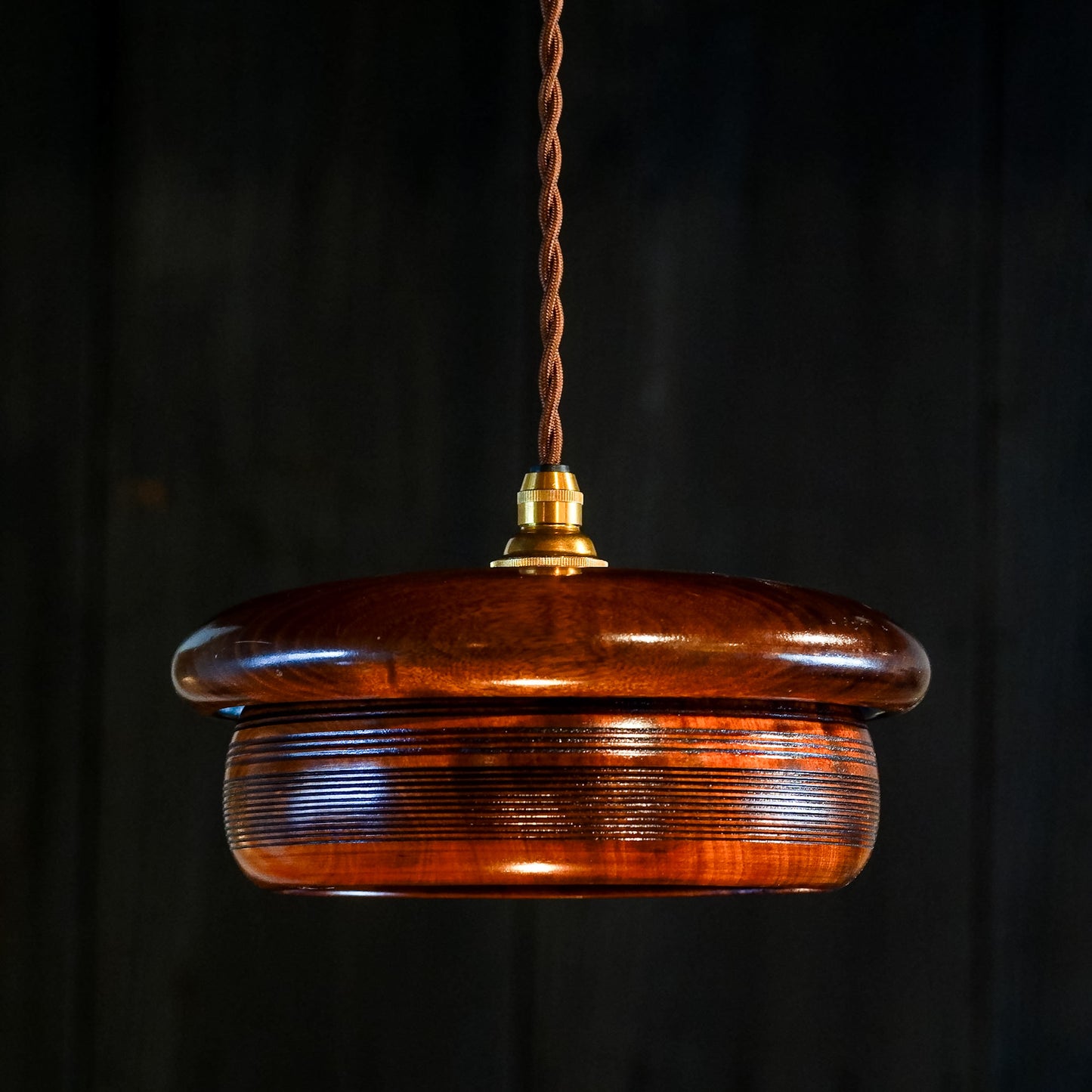 Place of origin unknown | With lid | Wooden | Candy dish | Pendant light