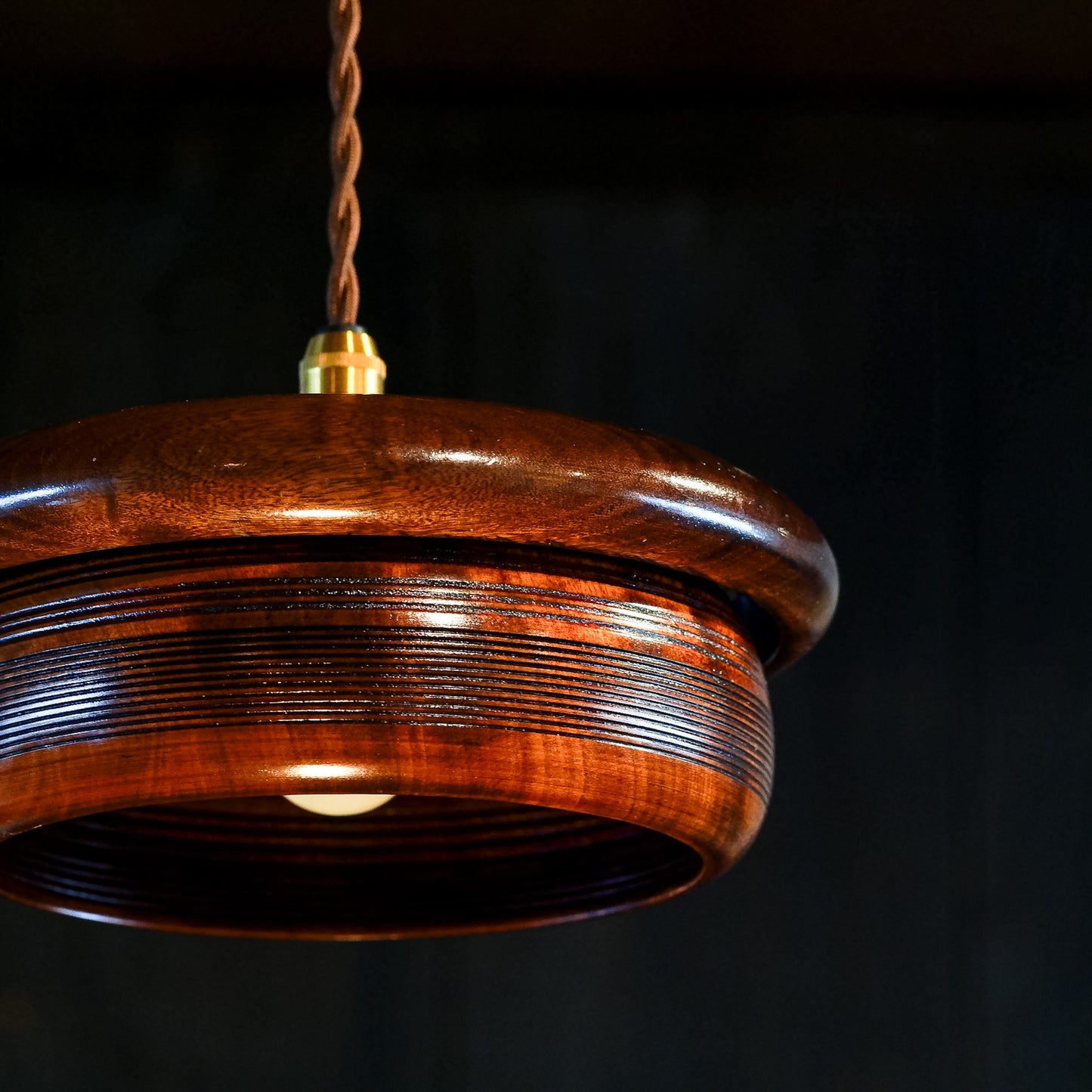 Place of origin unknown | With lid | Wooden | Candy dish | Pendant light