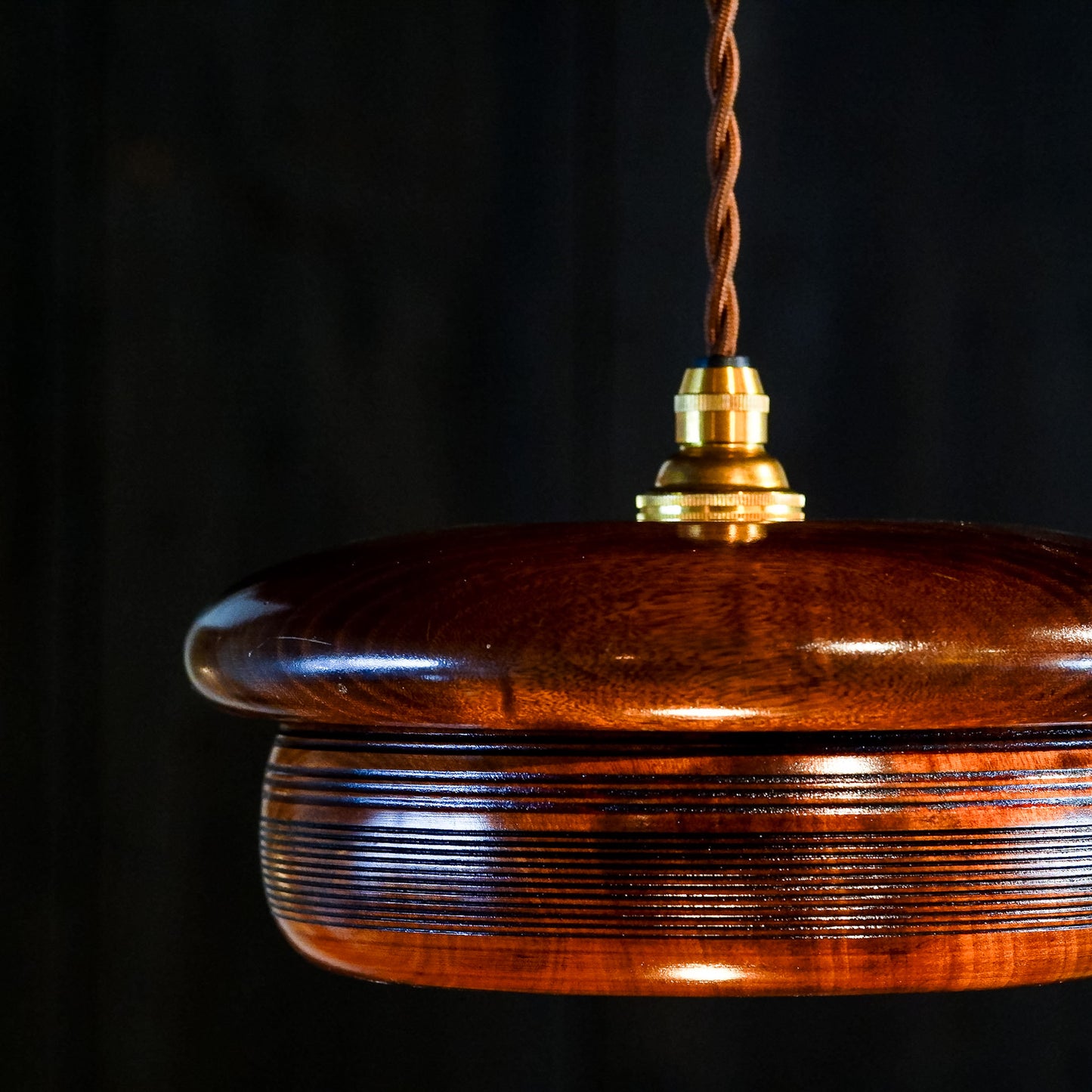 Place of origin unknown | With lid | Wooden | Candy dish | Pendant light
