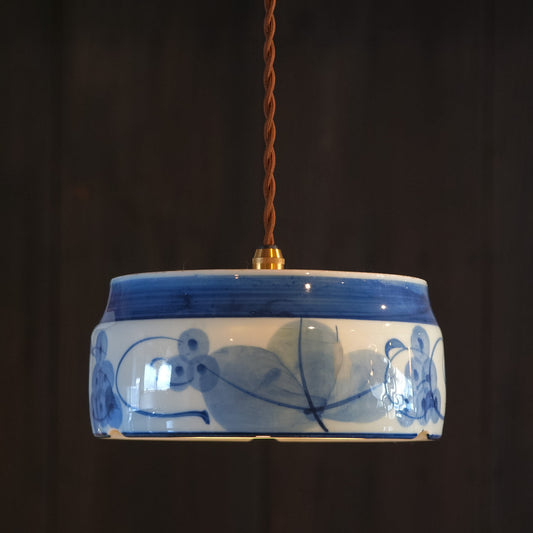 有田焼|清陶苑|葡萄|染付|ペンダントライト