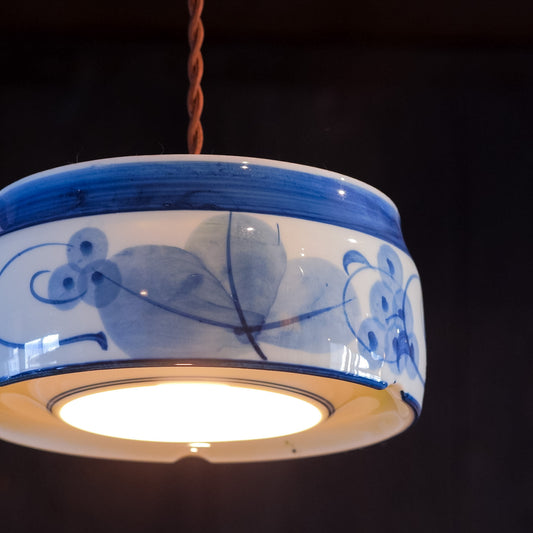 有田焼|清陶苑|葡萄|染付|ペンダントライト